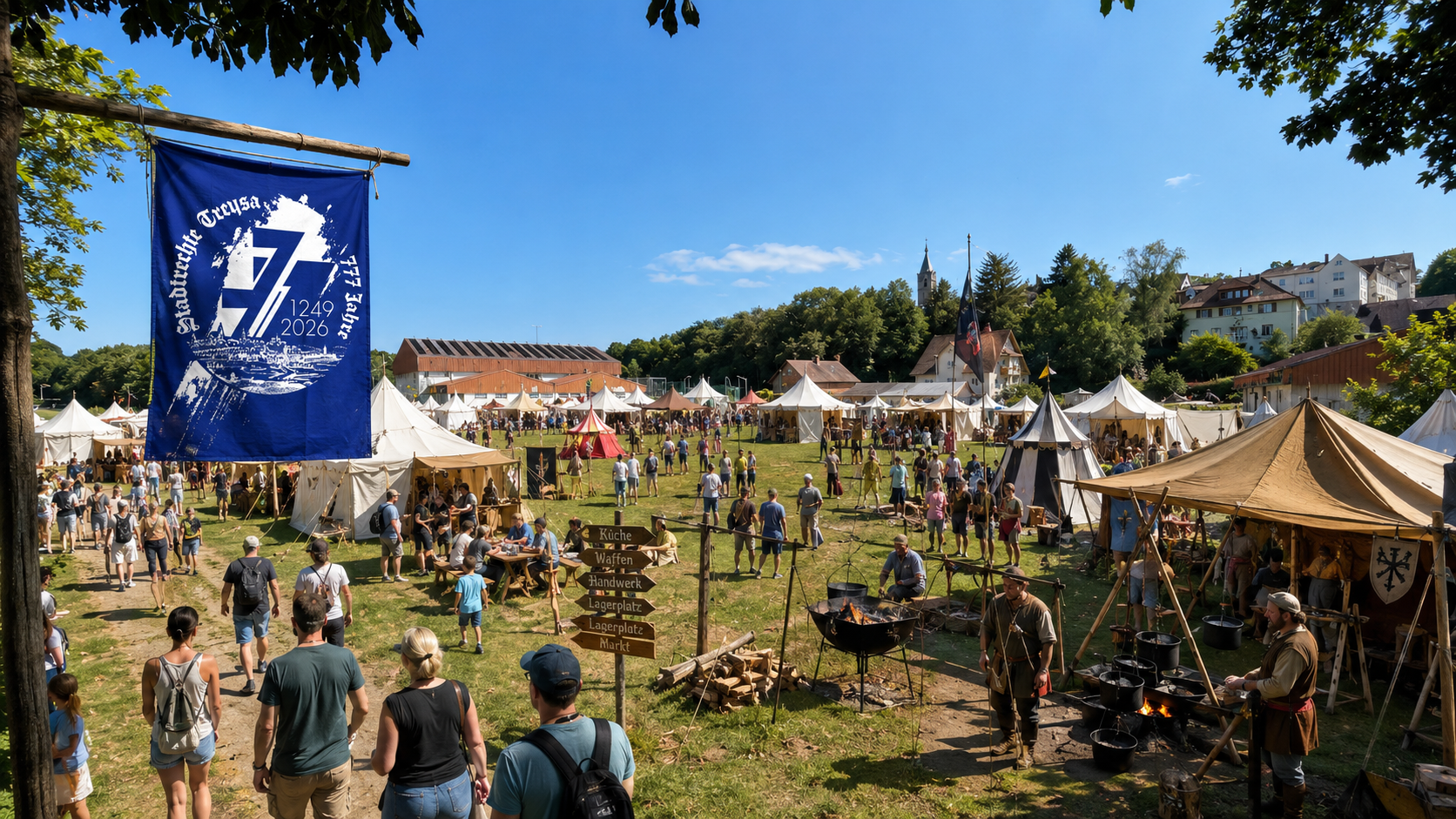 Historische Jubiläumsszene in Treysa