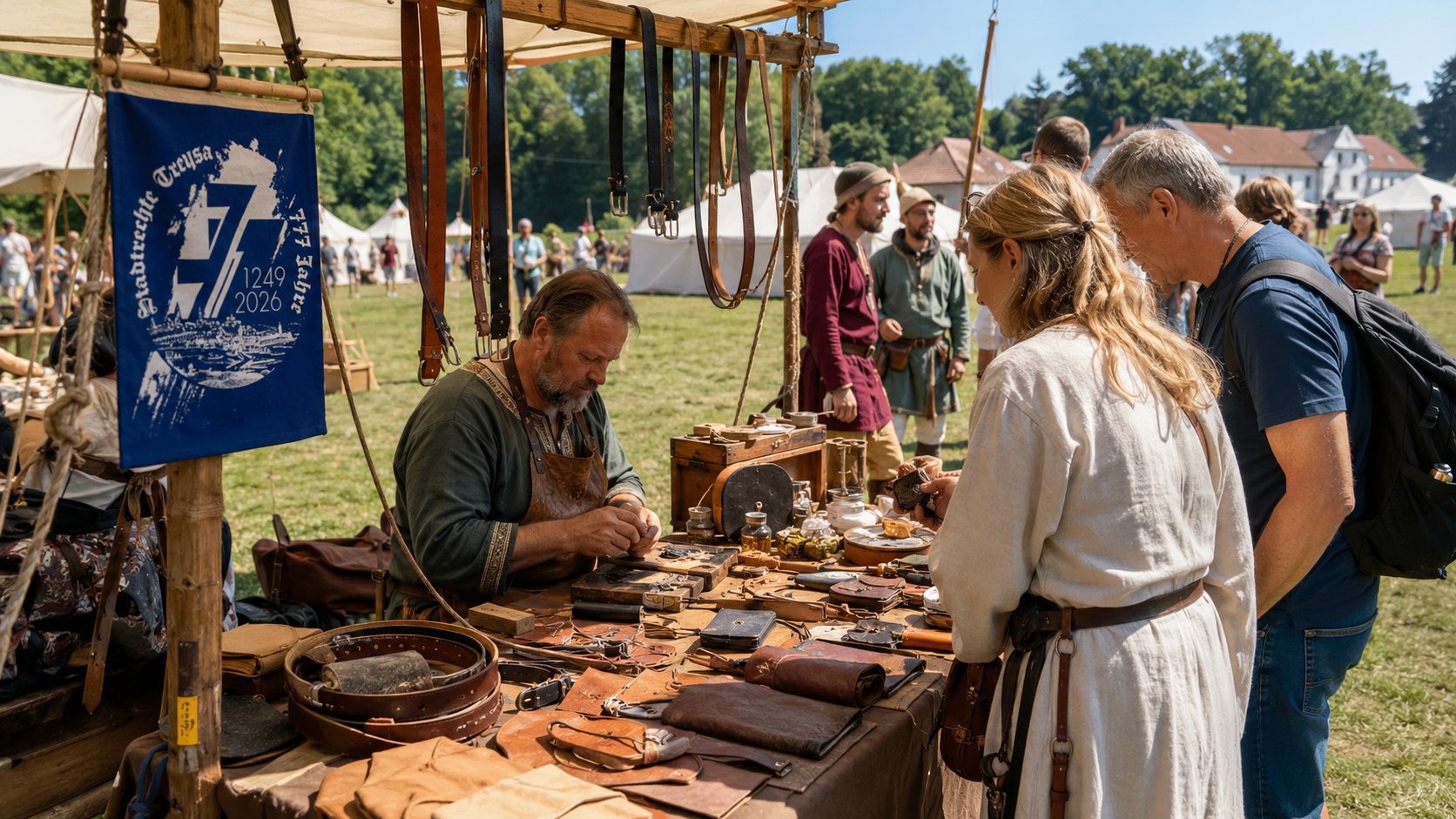 Historische Darstellung von Menschen in Treysa